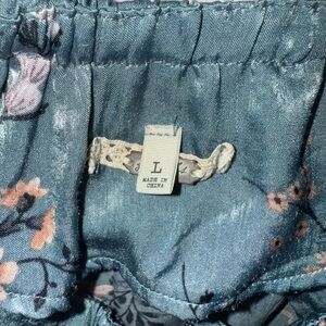 Free People Blue Floral Skirt